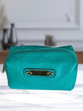 2 for $30 | Versace 19V69 Teal Cosmetic Bag 2016 Vegan Friendly